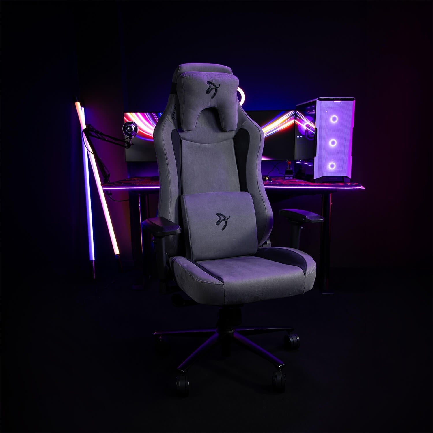 arozzi-vernazza-supersoft-gamingstuhl-anthracite-mit-samtbezug image 2