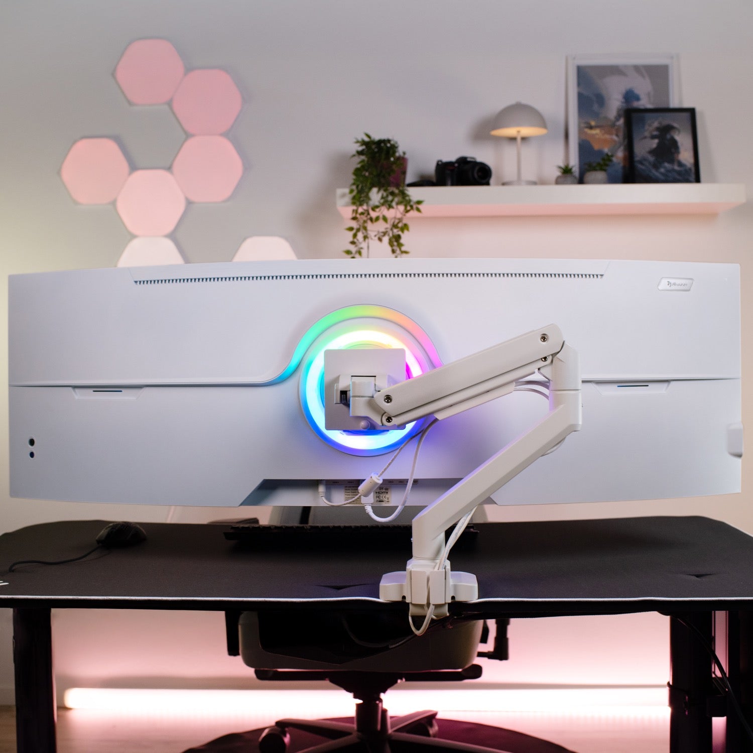 arozzi-alzare-neo-pro-monitorarm-wei-gasfeder-ultrawide image 2
