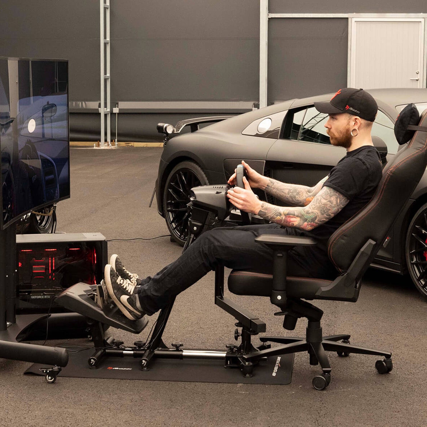 arozzi-accessories-velocit-racing-stand-schwarz-simulator image 6