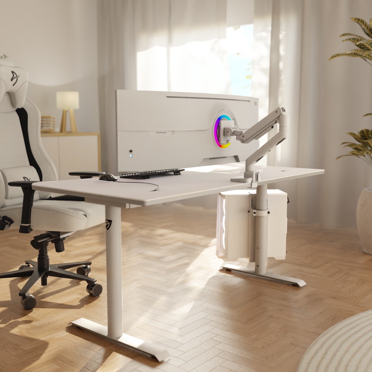 arozzi-alzare-neo-pro-monitorarm-wei-gasfeder-ultrawide image 5