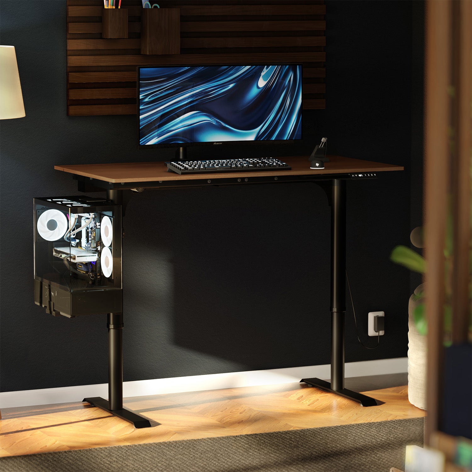 arozzi-arena-nordico-sitz-steh-schreibtisch-walnut image 6