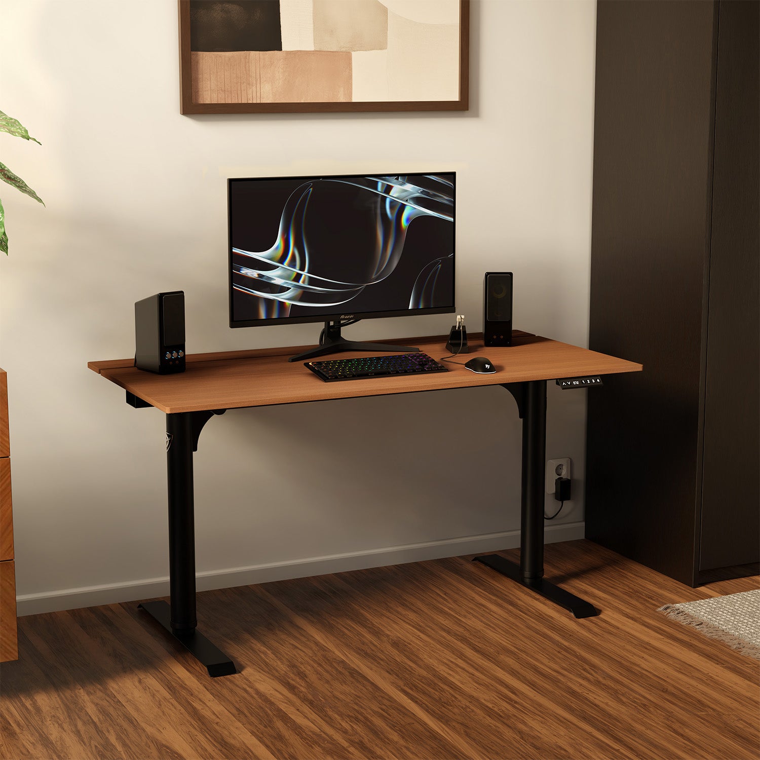 arozzi-arena-nordico-sitz-steh-schreibtisch-walnut image 5