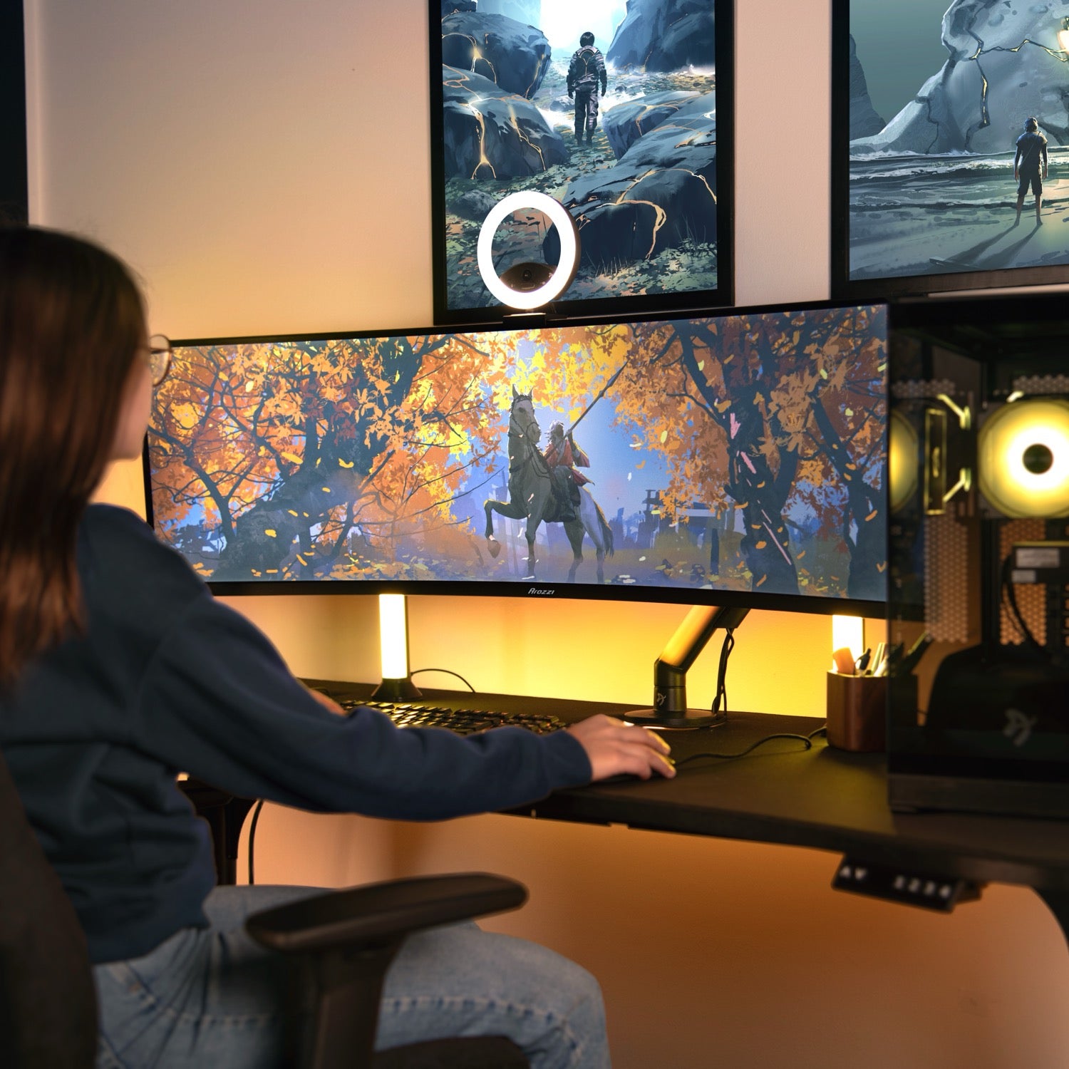 arozzi-nova-49-curved-gaming-monitor-weiss-165hz image 2