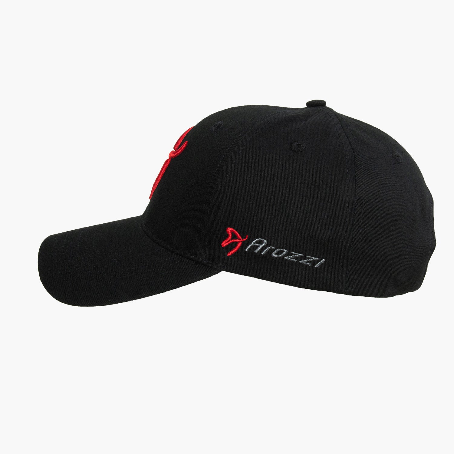 arozzi-apparel-sport-cap-basecap-schwarz-rot-verstellbar image 5