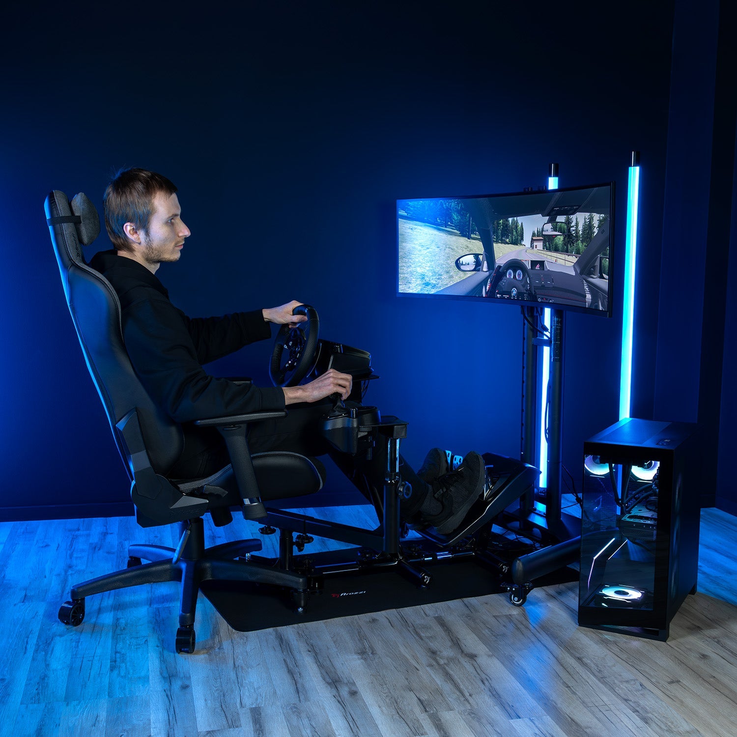 arozzi-accessories-velocit-racing-stand-schwarz-simulator image 2